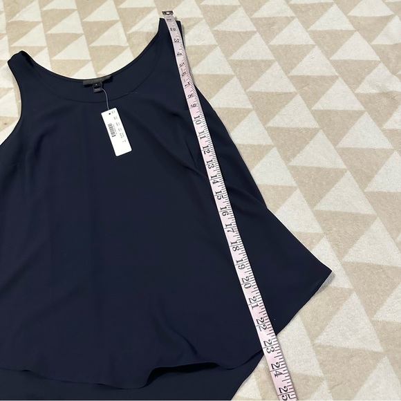J crew sleeveless drapey tank top navy blue 0 g4931 - Picture 4 of 4